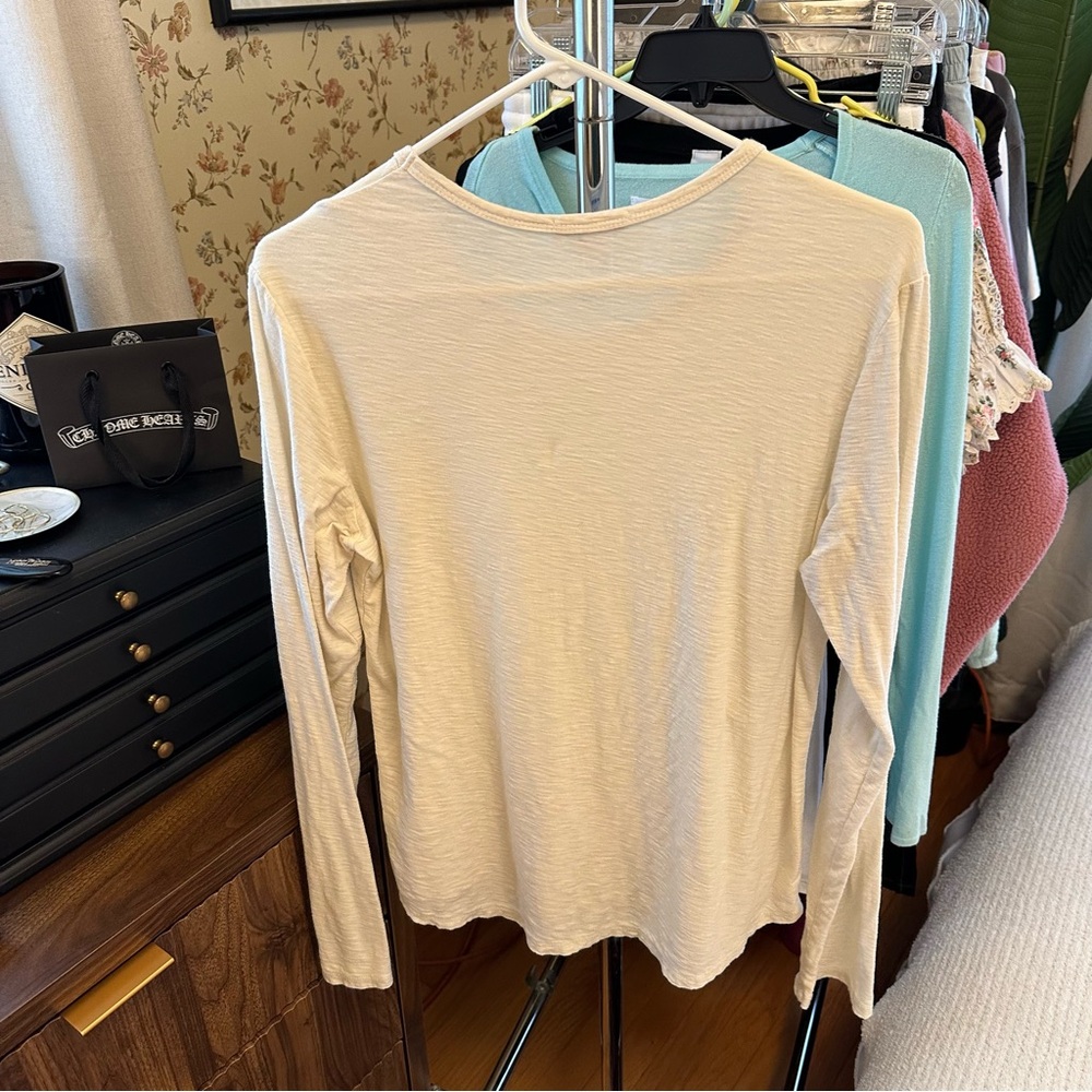 James Perse cream long sleeve sz 4 - Picture 4 of 4
